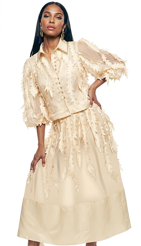 Luxe Moda LM533-BGE Church Dress
