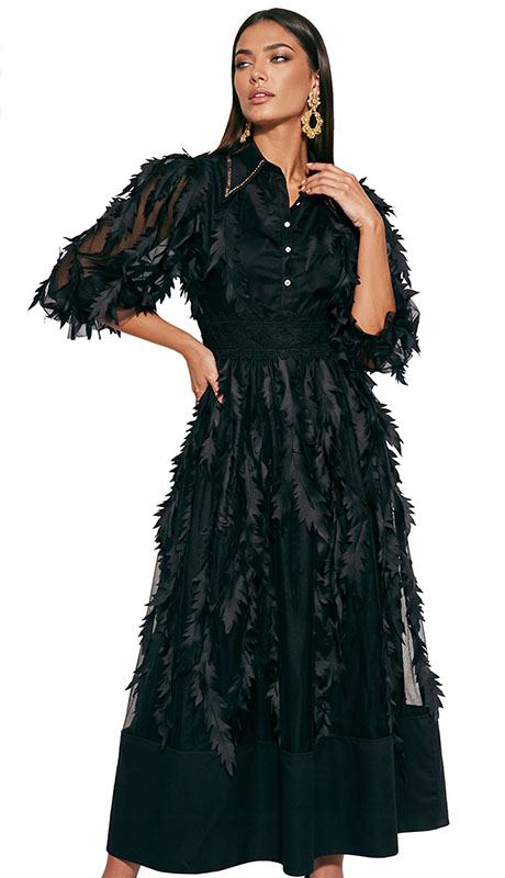 Luxe Moda LM534-BLK Church Dress