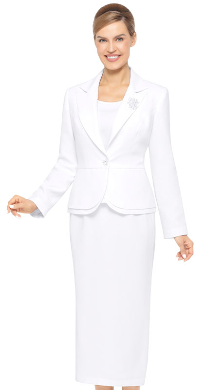 Nina Massini 2429-WHT Ladies Church Suit
