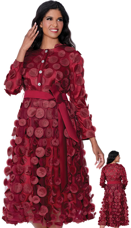 Nubiano 100361-BRG-IH Church Dress