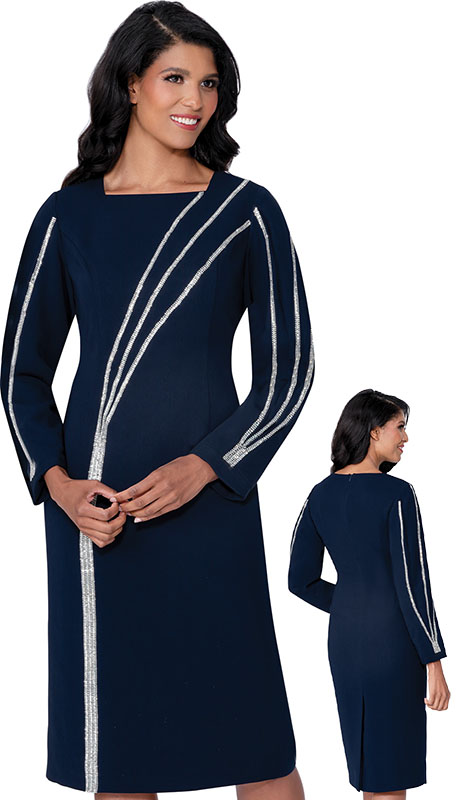 Nubiano 100421-NVY-QS Church Dress