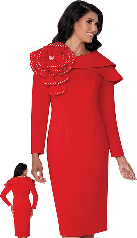 Nubiano 100451-RED-QS Church Dress