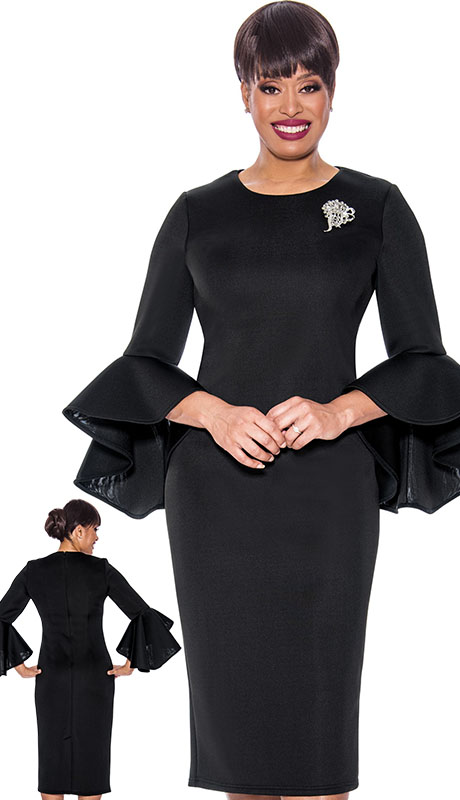 Nubiano 12081-BLK-QS Church Dress