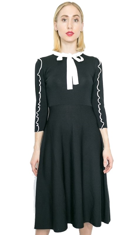 N By Nancy M4052-BL ( 1pc Knit Bow Dress )