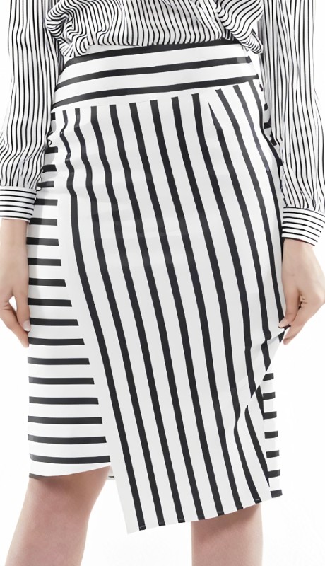 Why Dress S190033 ( 1pc Stripe Skirt )