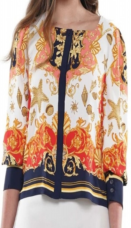 Why Dress T190097 ( 1pc Border Print Top )