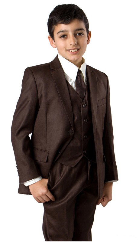 Tazzio Boys Suit B347H-06-BROWN