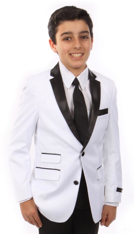 Tazzio Boys Suit B369S-04-WHT-BLK
