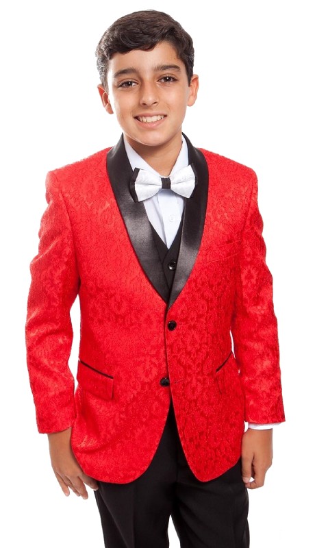 Tazzio Boys Suit B391-04-RED