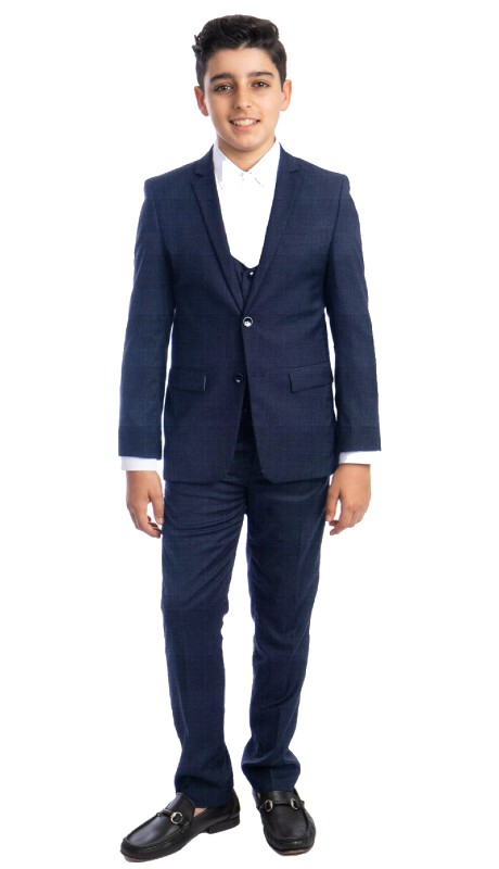 PERRY ELLIS BOYS Suit-PB401-02-BLUE