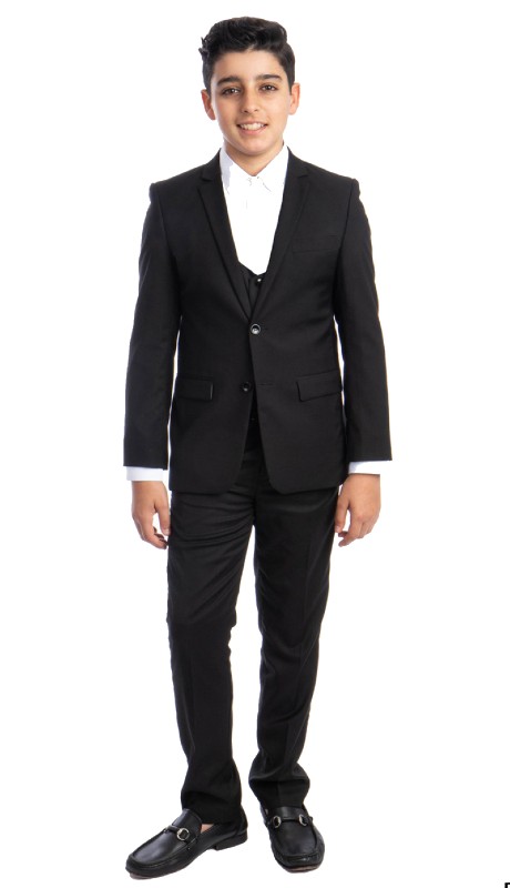 PERRY ELLIS BOYS Suit-PB408-01-BLK