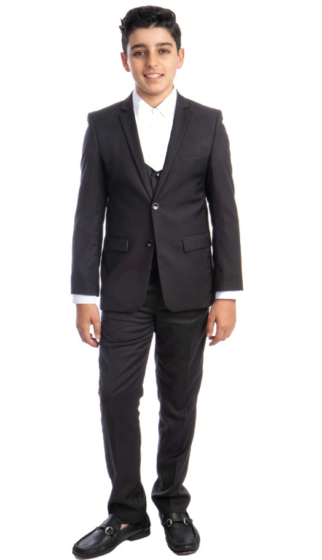 PERRY ELLIS BOYS Suit-PB408-04-DARK-GRY