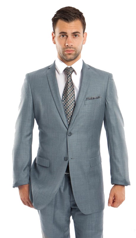 Tazzio Mens Suit M181S-02-SMOKE-BLUE