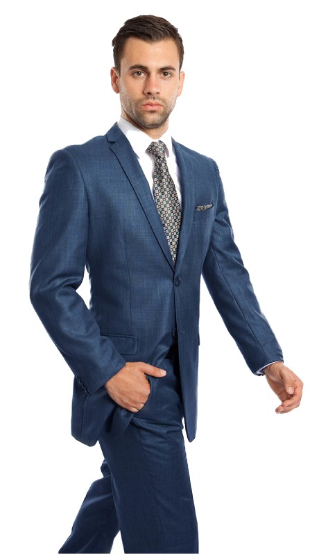 Tazzio Mens Suit M181S-06-INDIGO-BLUE