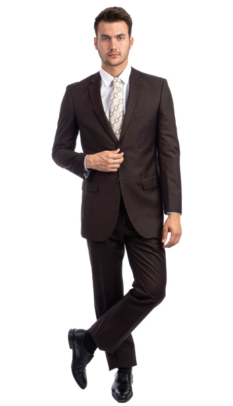 Demantie Mens Suit M202-23-CHOCOLATE