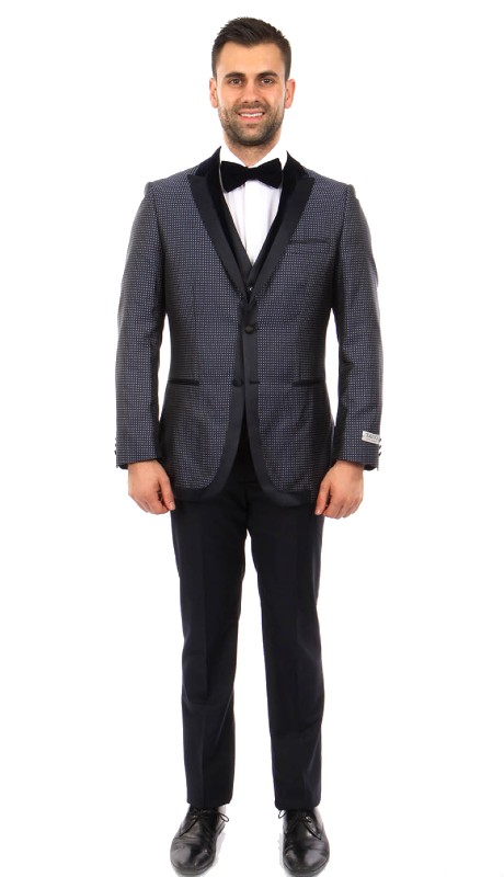 Tazzio Mens Suit M251S-02-BLUE