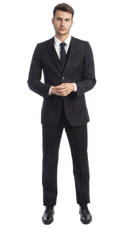 Tazzio Mens Suit M270S-01-BLACK