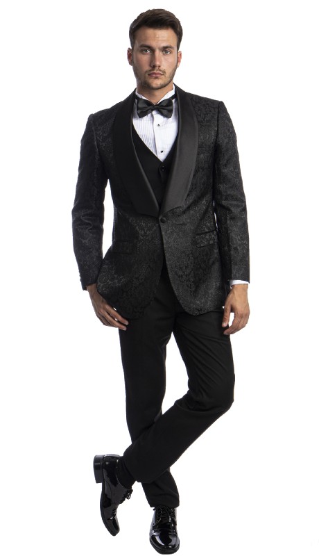 Tazzio Mens Suit M277H-01-BLACK