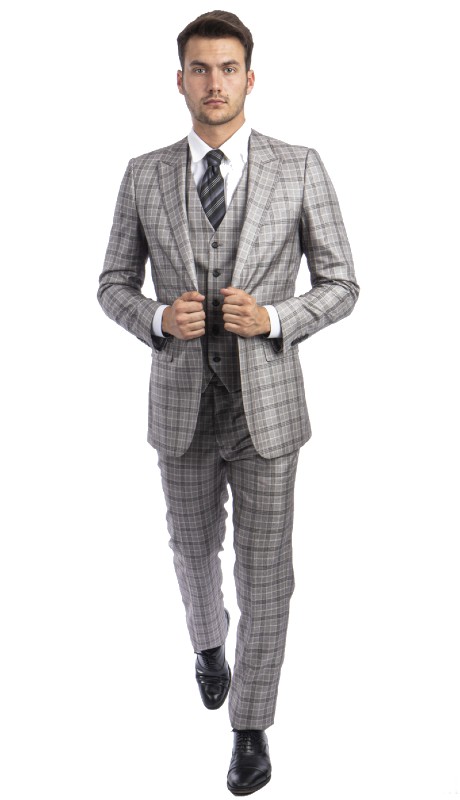 Tazzio Mens Suit M280H-03-GRAY