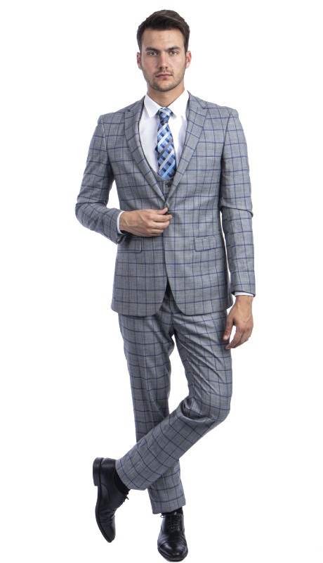 Tazzio Mens Suit M281US-02-GRY