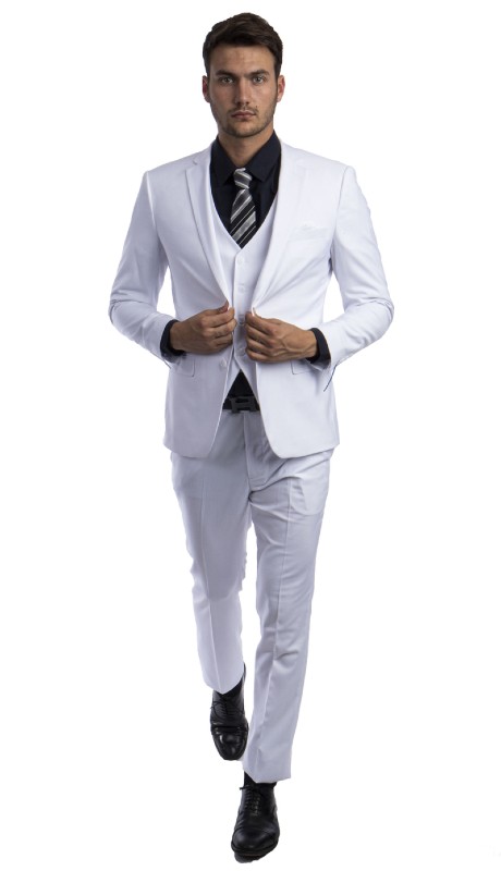 Sean Alexander Mens Suit M282SK-08-WHITE