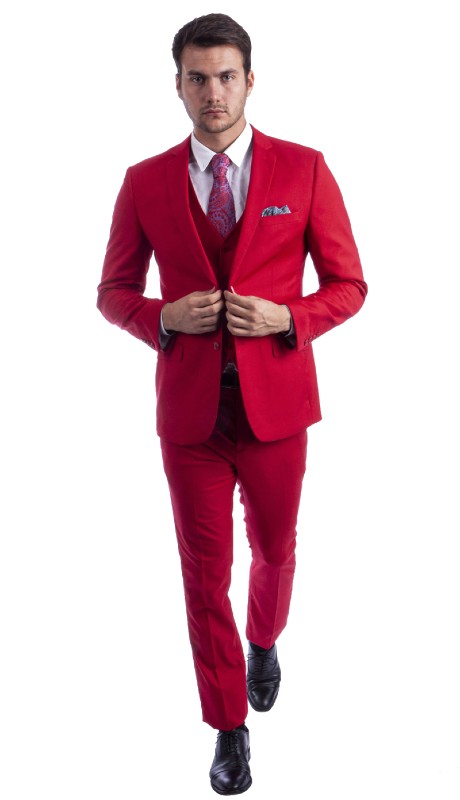 Sean Alexander Mens Suit M282SK-10-RED