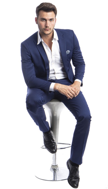 Tazzio Mens Suit M284SK-02-DARK-BLUE