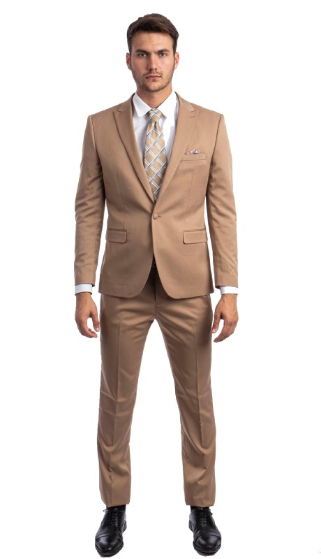 Tazzio Mens Suit M284SK-06-DARK-TAUPE