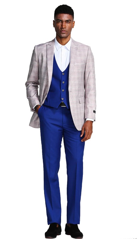 Tazzio Mens Suit M286S-02-BLUE