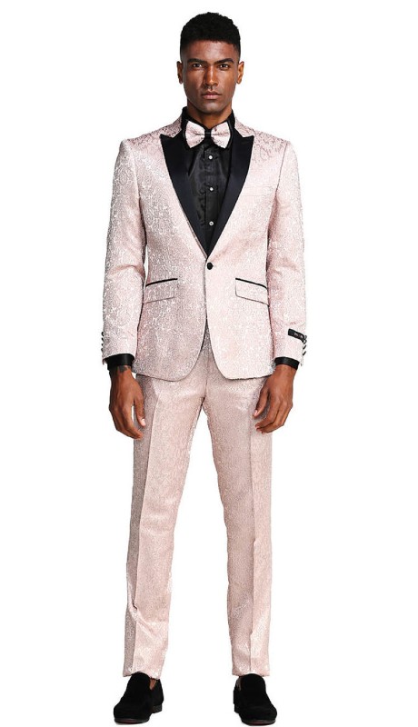 Tazzio Mens Suit M289SK-04-BLUSH-BLK