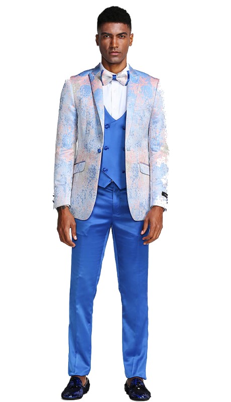 Tazzio Mens Suit M292SK-03-BLUE