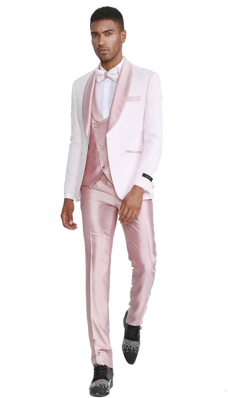 Tazzio Mens Suit M297SK-02-PINK