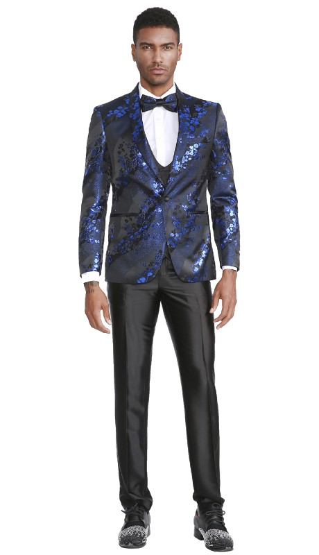 Tazzio Mens Suit M299SK-01-ROYAL-BLUE