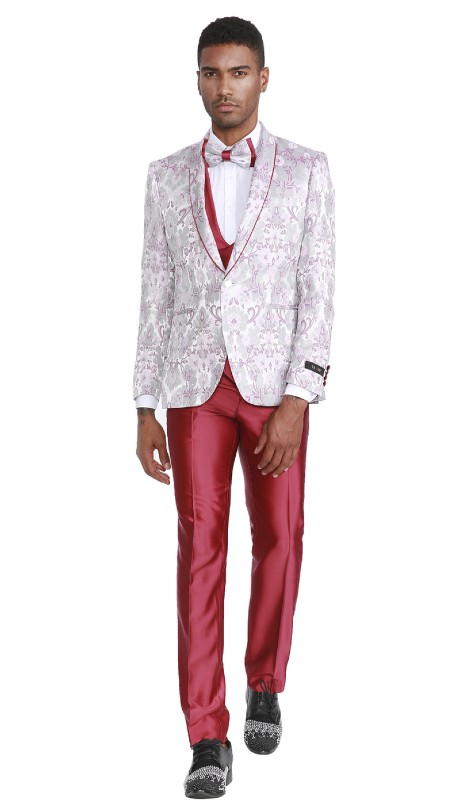 Tazzio Mens Suit M300SK-01-PINK