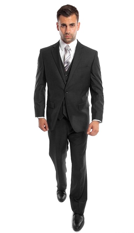 TAZZIO Mens Suit-M302-01-Black
