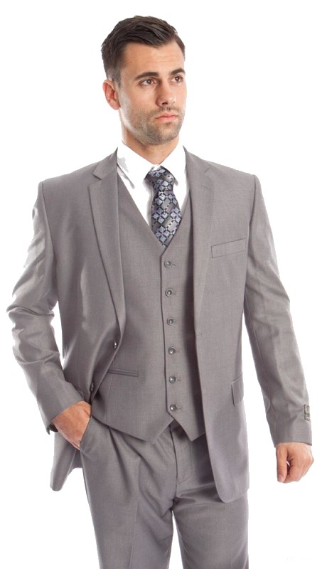 TAZZIO Mens Suit-M302-05-Light Grey