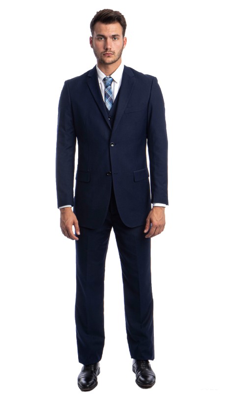 TAZZIO Mens Suit-M302-11-Navy Blue