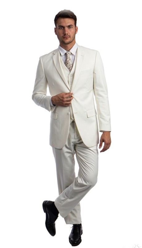 TAZZIO Mens Suit-M302-18-Ivory