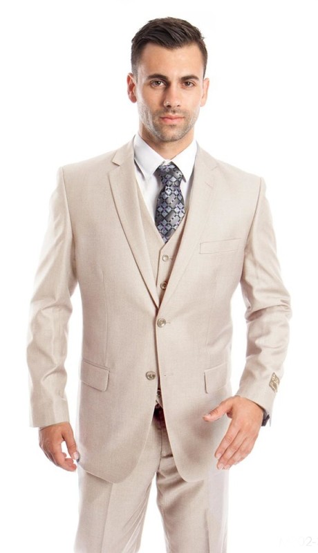 TAZZIO Mens Suit-M302-34-Tan