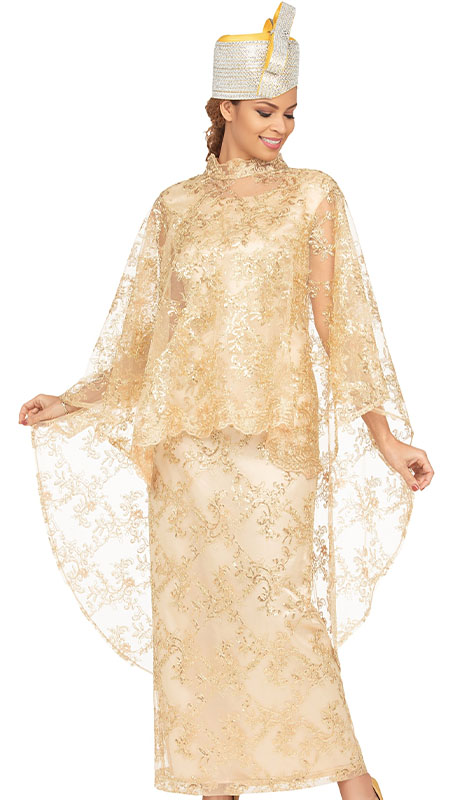 Giovanna D1667B-GLD Church Dress