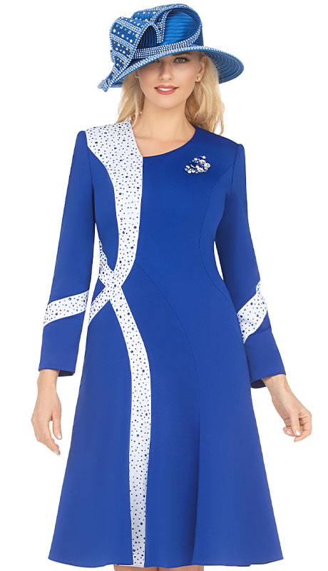 Giovanna D1686-BLU Church Dress