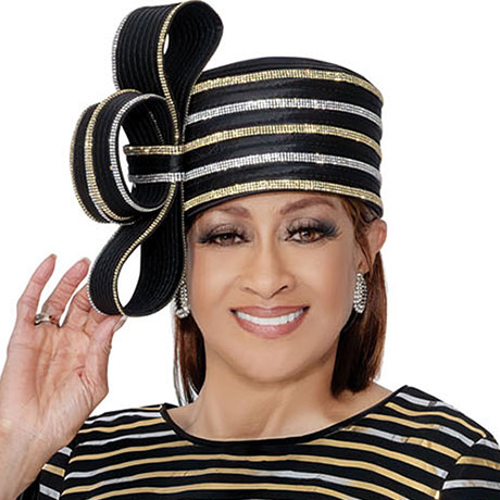 Dorinda Clark Cole 309821-BLK-H-QS Church Hat