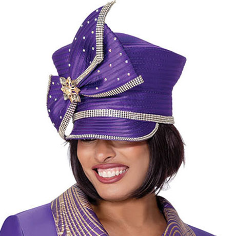 GMI 400612-PUR-H-QO Church Hat