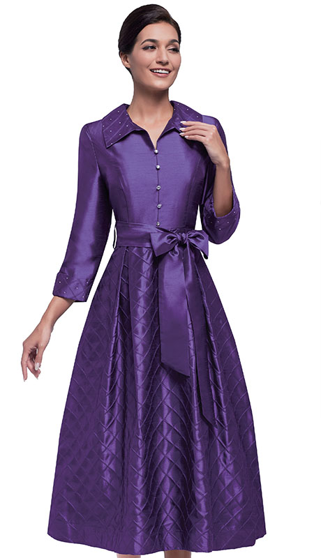 Serafina 6981-PUR Church Dress