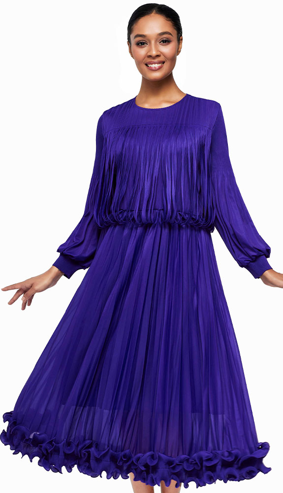 Serafina 7123-PUR Church Dress