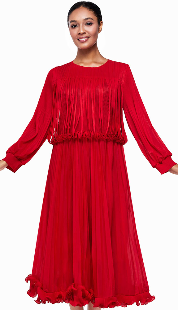 Serafina 7123-RED Church Dress