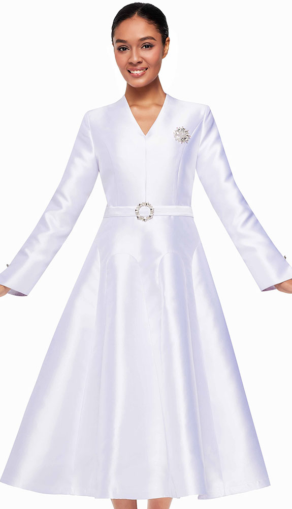 Serafina 7145-WHT Church Dress