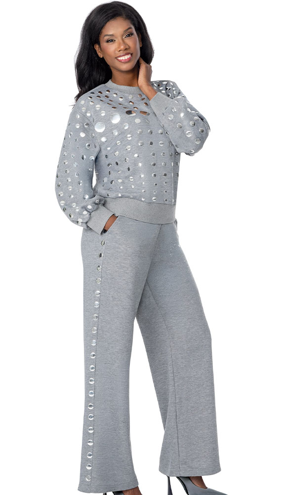 Sharz B London SBL8242-GRY Church Outfit