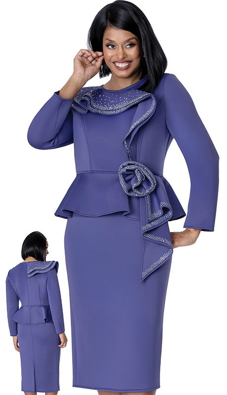 Stellar Looks SL600461-PUR Womens Church Suit