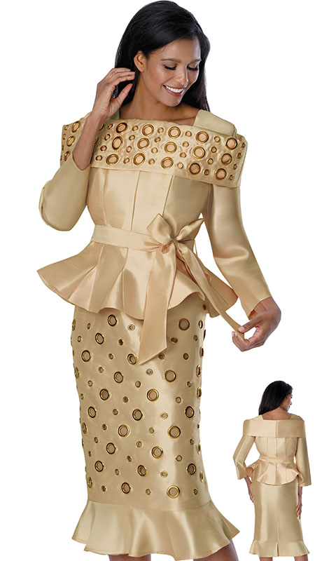 Stellar Looks SL600932-CHM Womens Church Suit